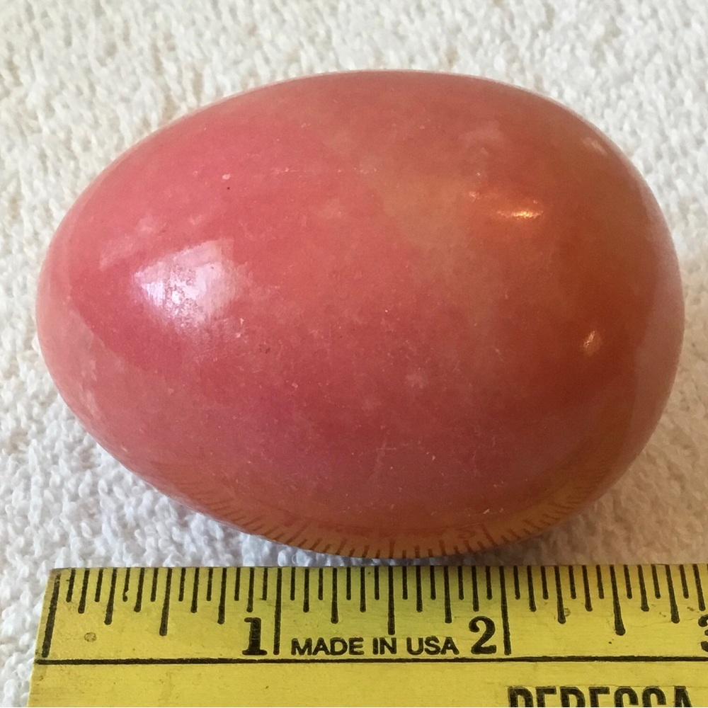Pink Decorative Marble Egg - Home Accents Decor - Picture 4 of 5